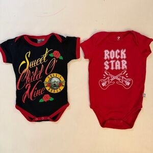 Guns n Roses onsie 9-12 mo bundle rock star baby